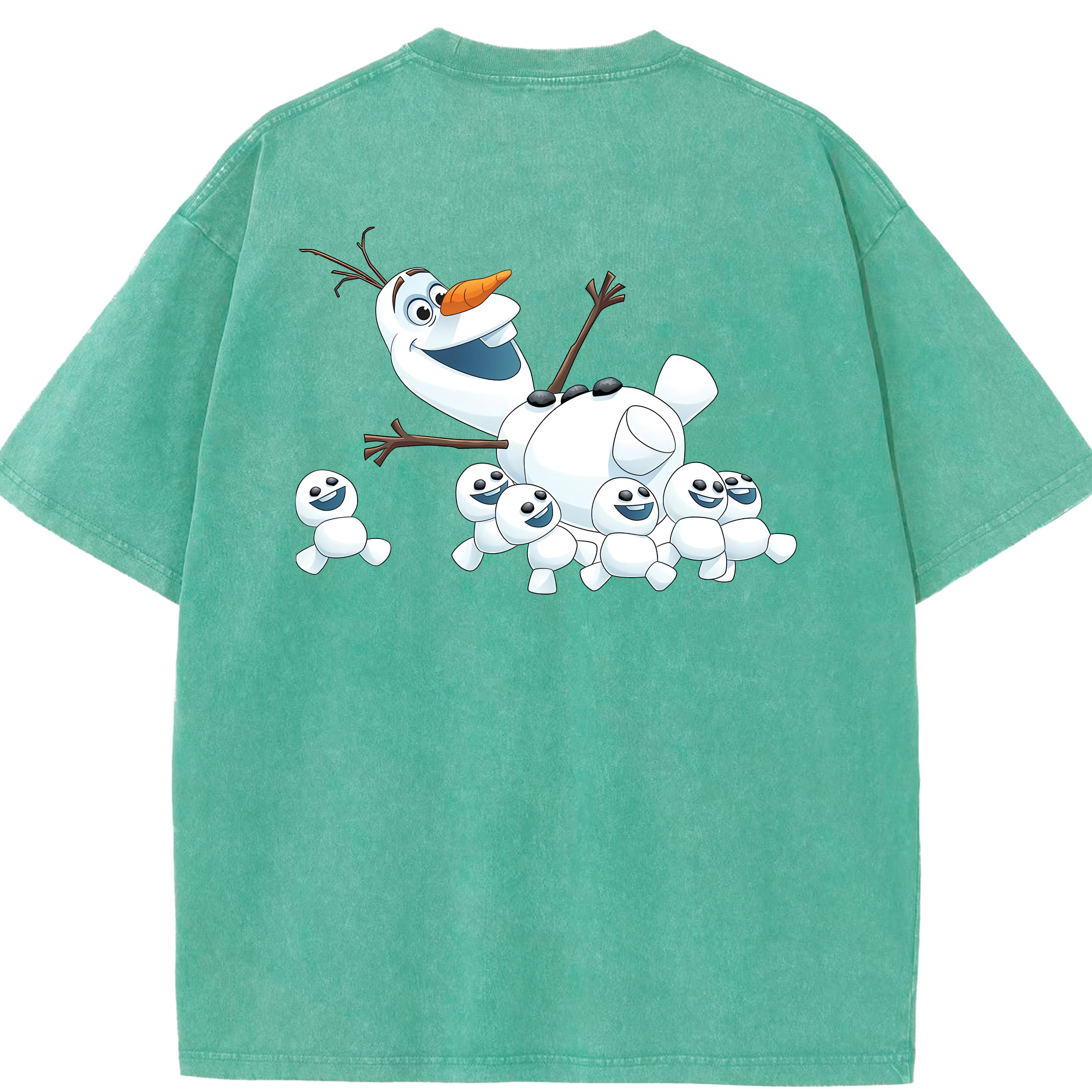 （画像用） アナと雪の女王 アンナ エルサ Frozen Anna Elsa 綿100% ヴィンテージ風 半袖Tシャツ（背面プリント）